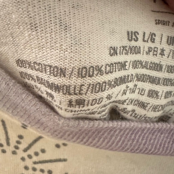 DISNEYLAND 100 Year L Pastel Silver firework long sleeve woman cotton tunic - Picture 9 of 14